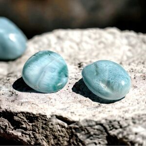 Larimar Dominican Republic Tumbles Gemstone Crystals